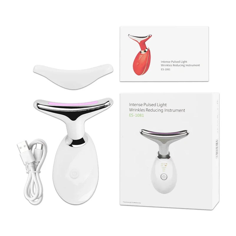Massageador Facial 7-em-1™ com LED e Aquecimento Profissional