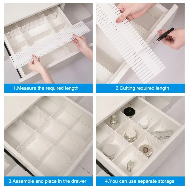 Divisória Ajustável Premium™ para Gavetas - Organize Qualquer Espaço da Casa