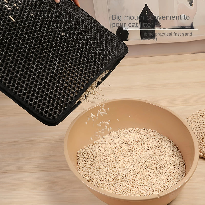 Tapete Antiareia Premium™ Dupla Camada Impermeável para Gatos