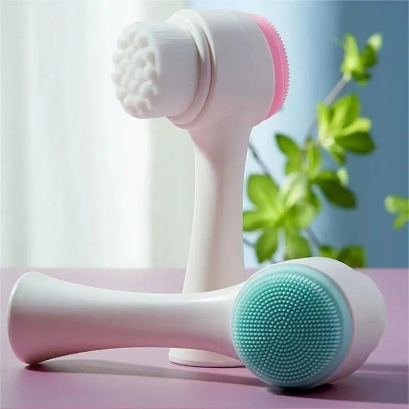 Escova Facial 3D™ Dupla Face Massageadora e Esfoliante Manual