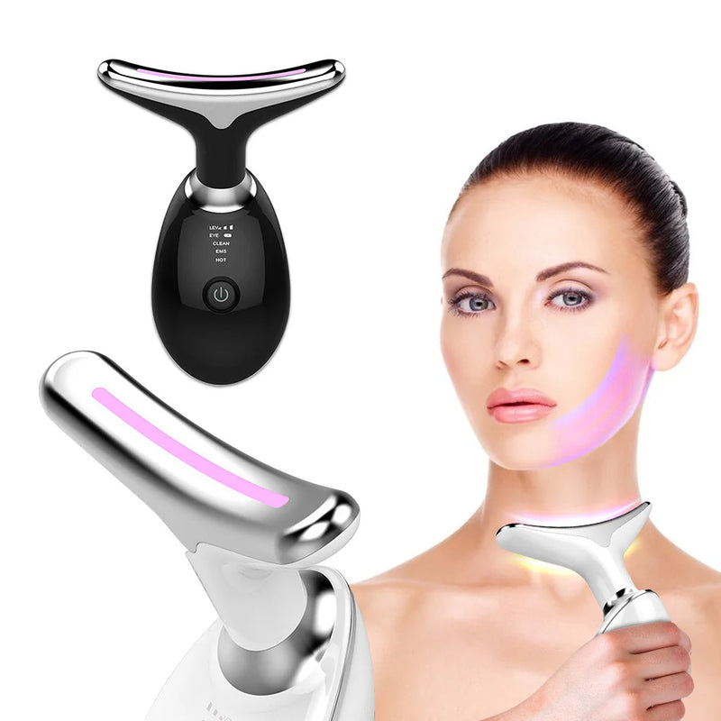 Massageador Facial 7-em-1™ com LED e Aquecimento Profissional