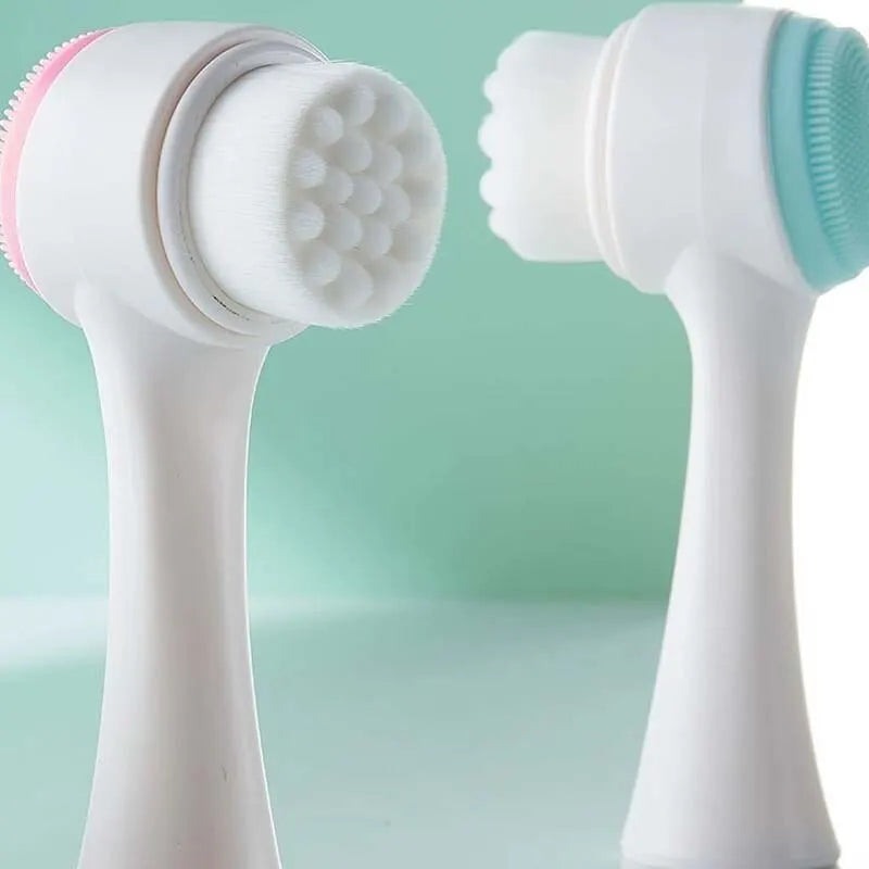 Escova Facial 3D™ Dupla Face Massageadora e Esfoliante Manual