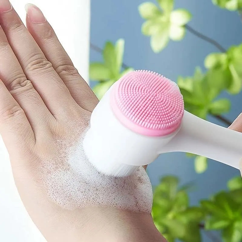 Escova Facial 3D™ Dupla Face Massageadora e Esfoliante Manual