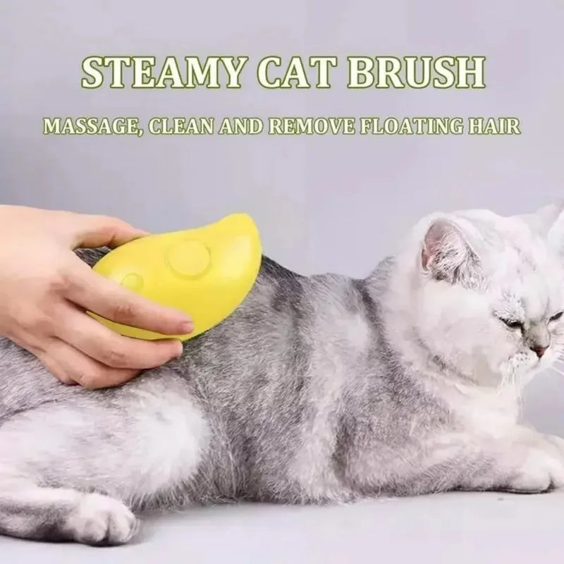 Escova Vapor Premium™ para Pets - Desembaraça e Massageia Cães e Gatos