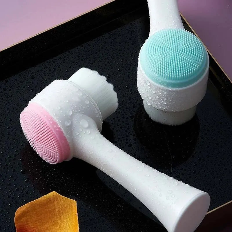 Escova Facial 3D™ Dupla Face Massageadora e Esfoliante Manual