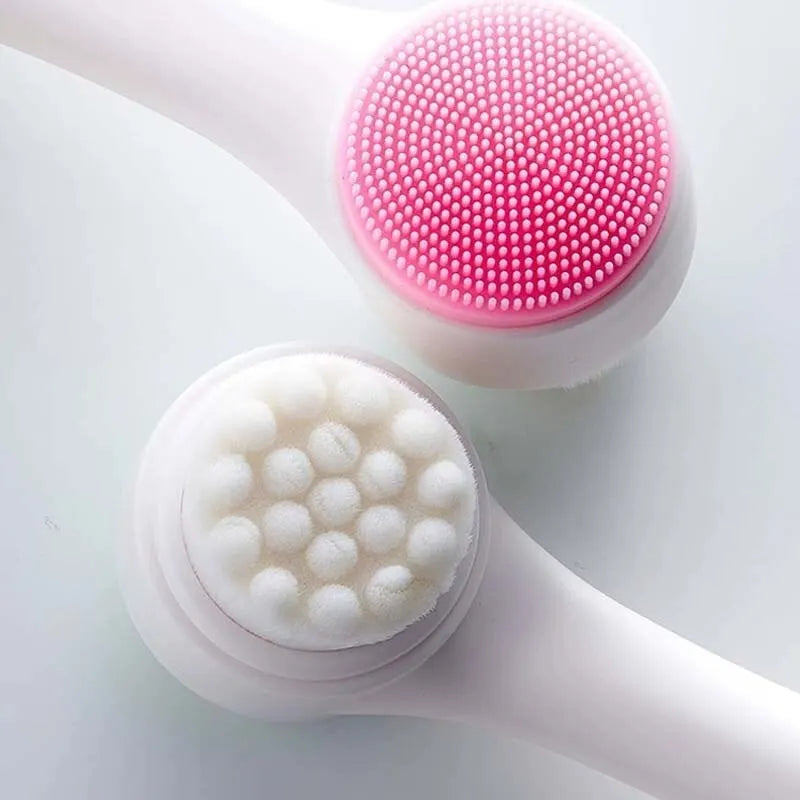 Escova Facial 3D™ Dupla Face Massageadora e Esfoliante Manual